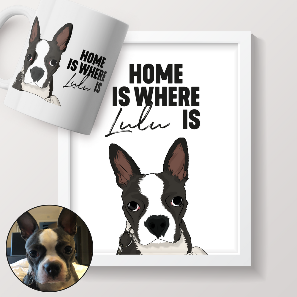 Home Is Cartoon Pet Print #2 image